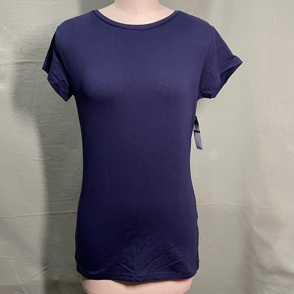 Navy Blue AVETO Women's Short Sleeve T-Shirt, Large NWT - Picture 1 of 6